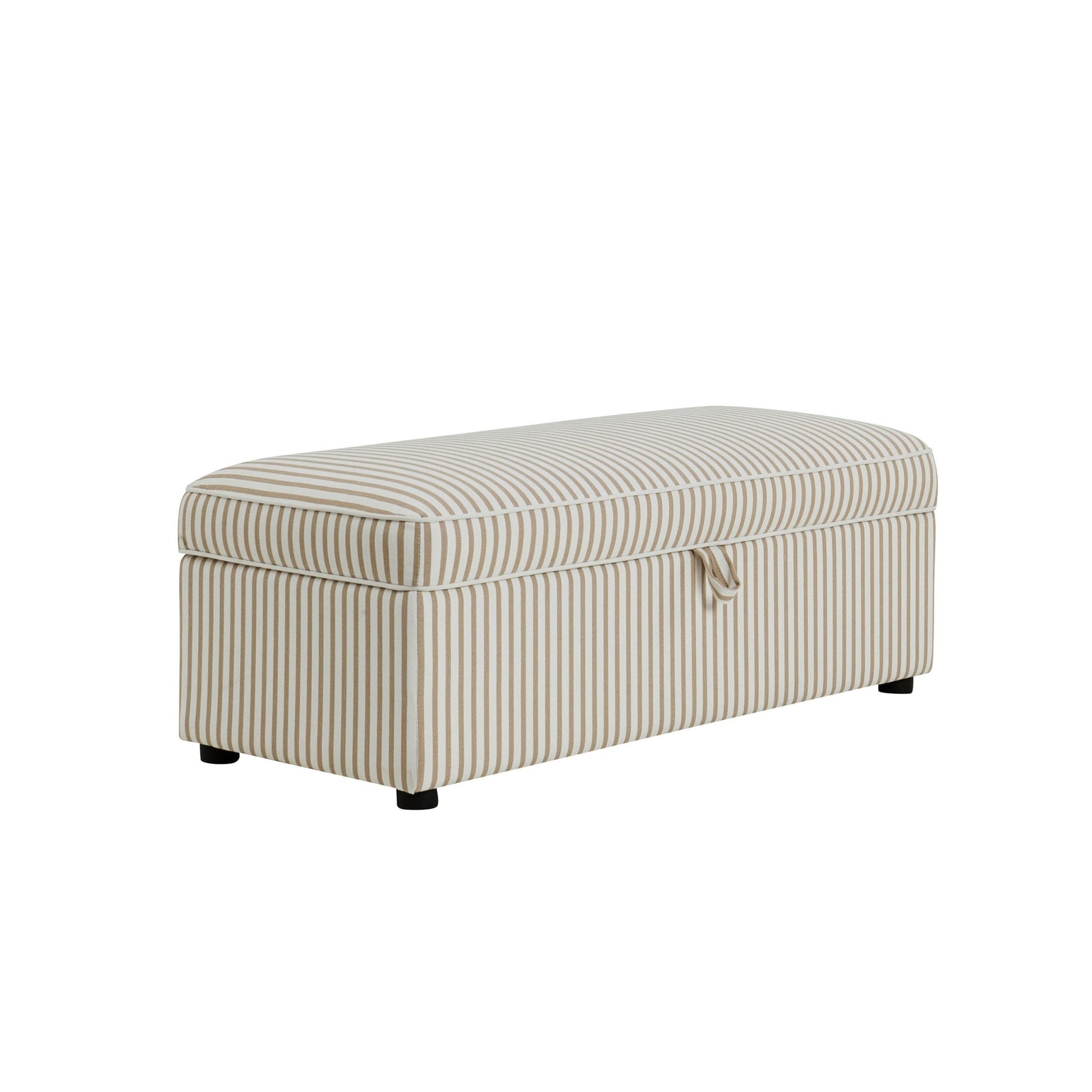 Soho Rectangle Ottoman Storage - Sand Stripe - DUSK