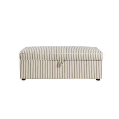 Soho Rectangle Ottoman Storage - Sand Stripe - DUSK