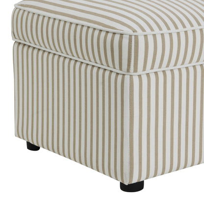 Soho Rectangle Ottoman Storage - Sand Stripe - DUSK