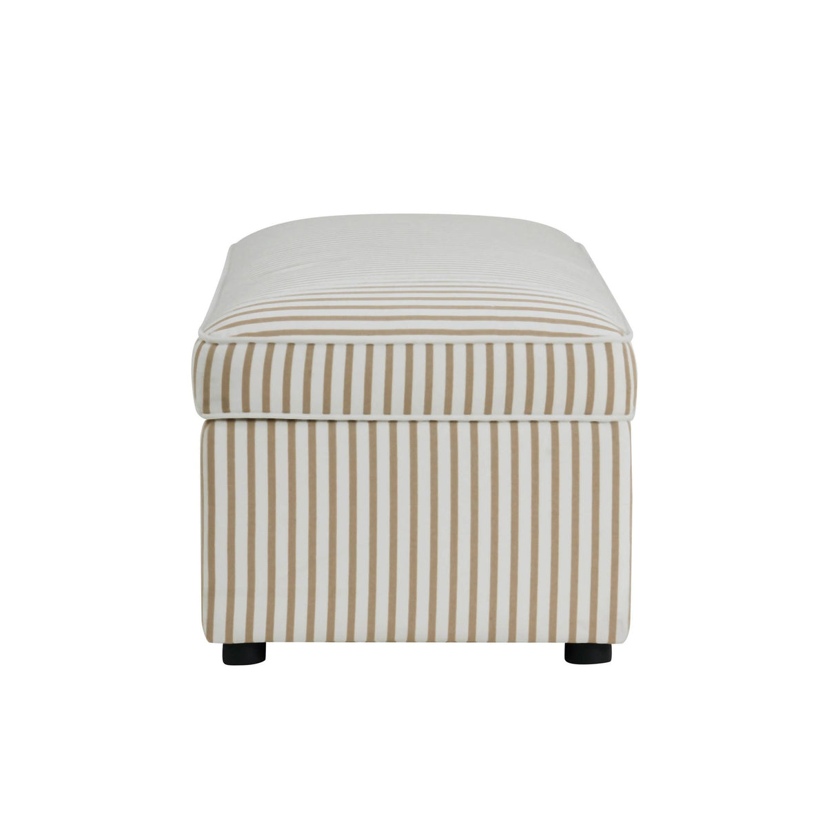 Soho Rectangle Ottoman Storage - Sand Stripe - DUSK