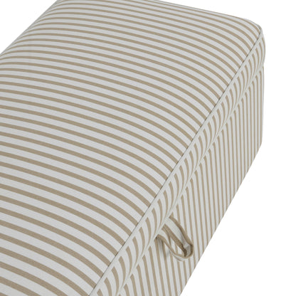 Soho Rectangle Ottoman Storage - Sand Stripe - DUSK