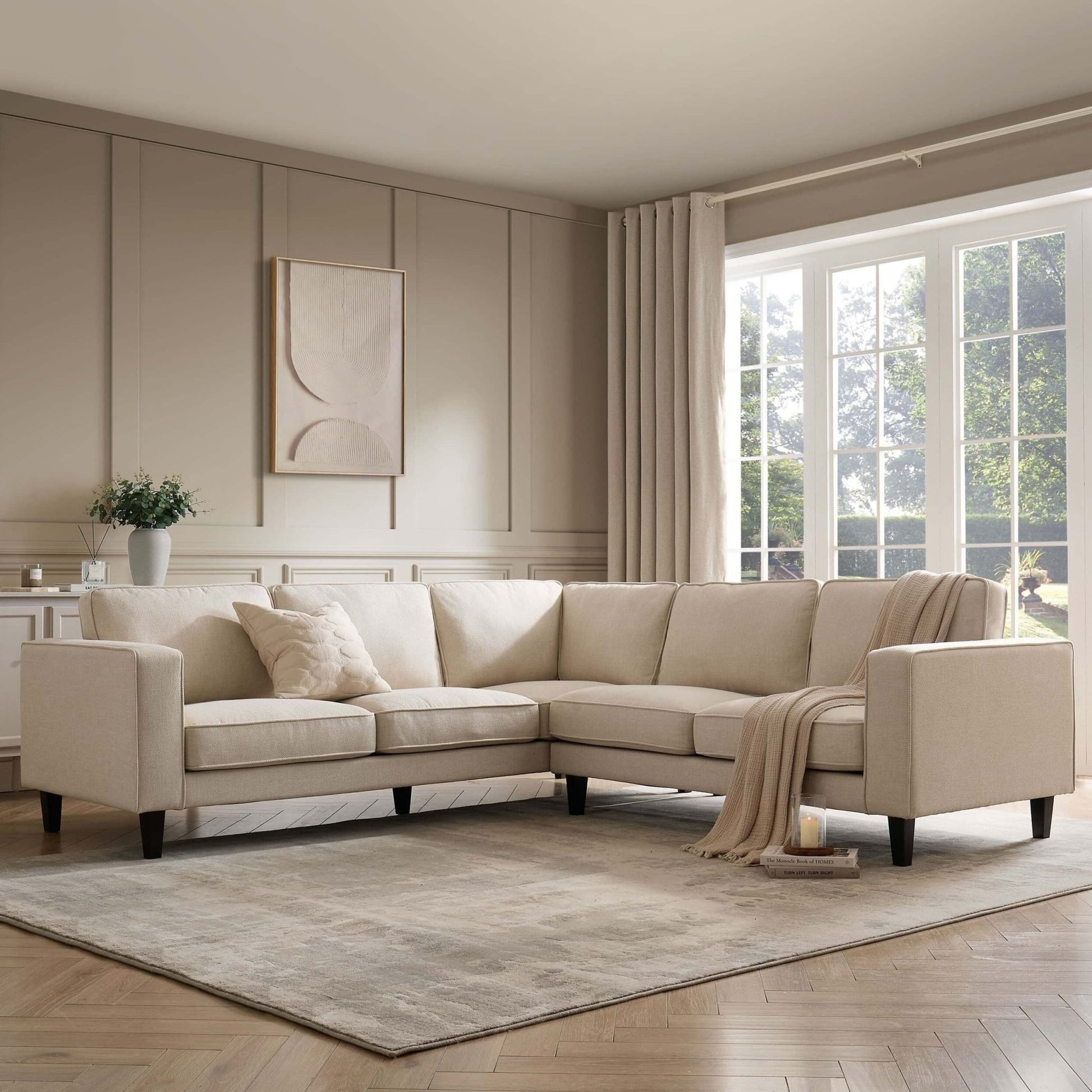 Soho Right Hand Corner Sofa - Beige - DUSK