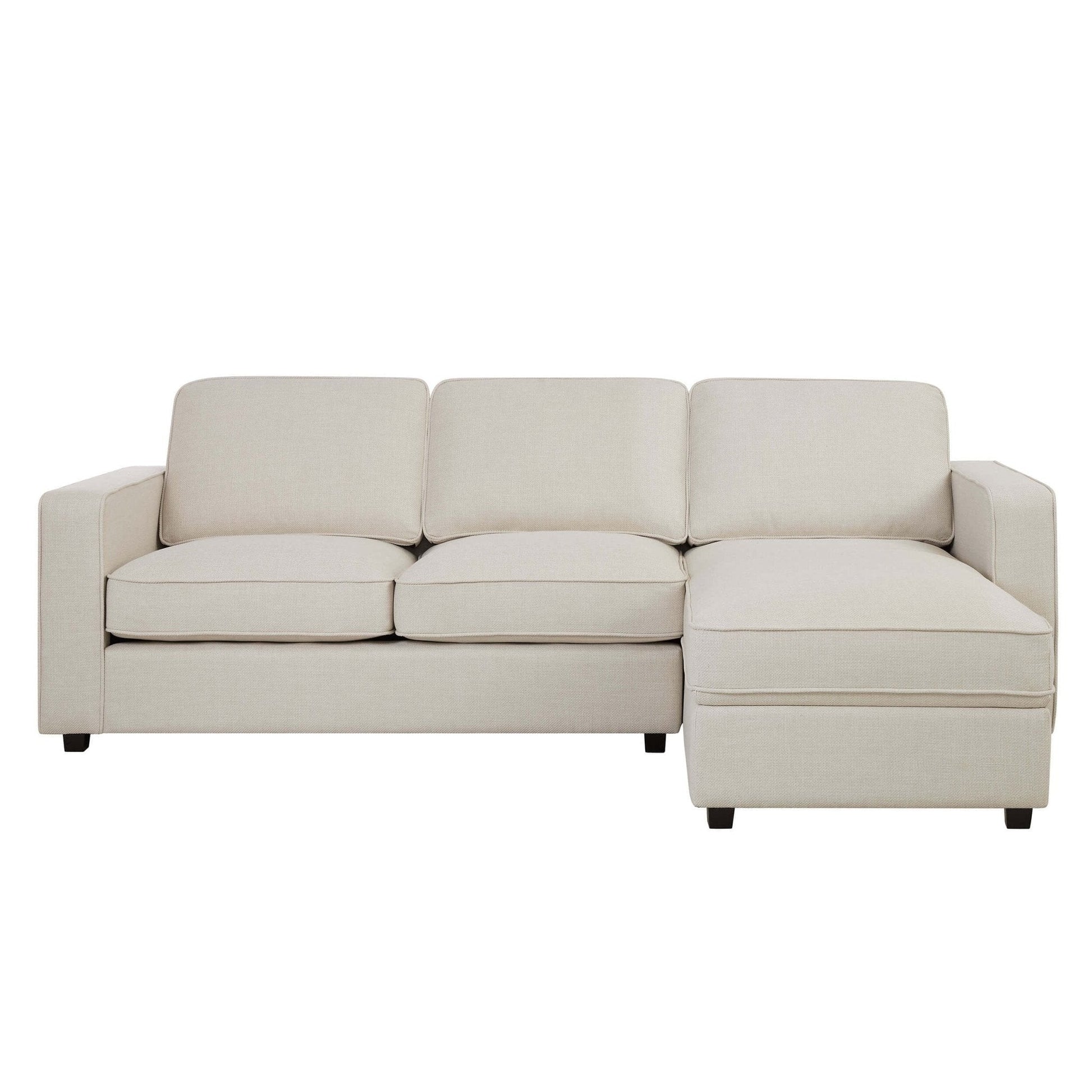 Soho Right Hand Storage Chaise Sofa - Beige - DUSK