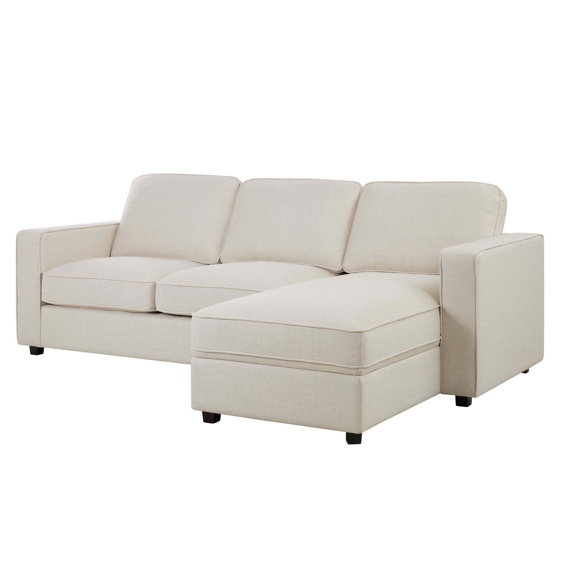 Soho Right Hand Storage Chaise Sofa - Beige - DUSK