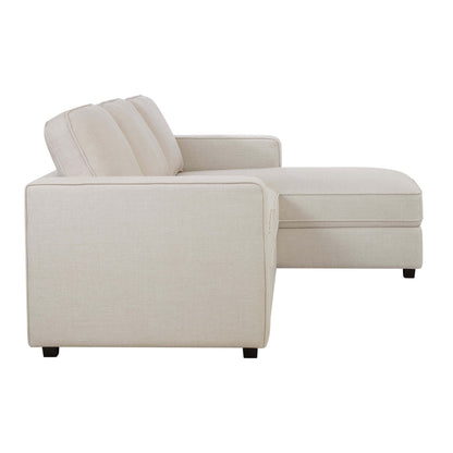 Soho Right Hand Storage Chaise Sofa - Beige - DUSK