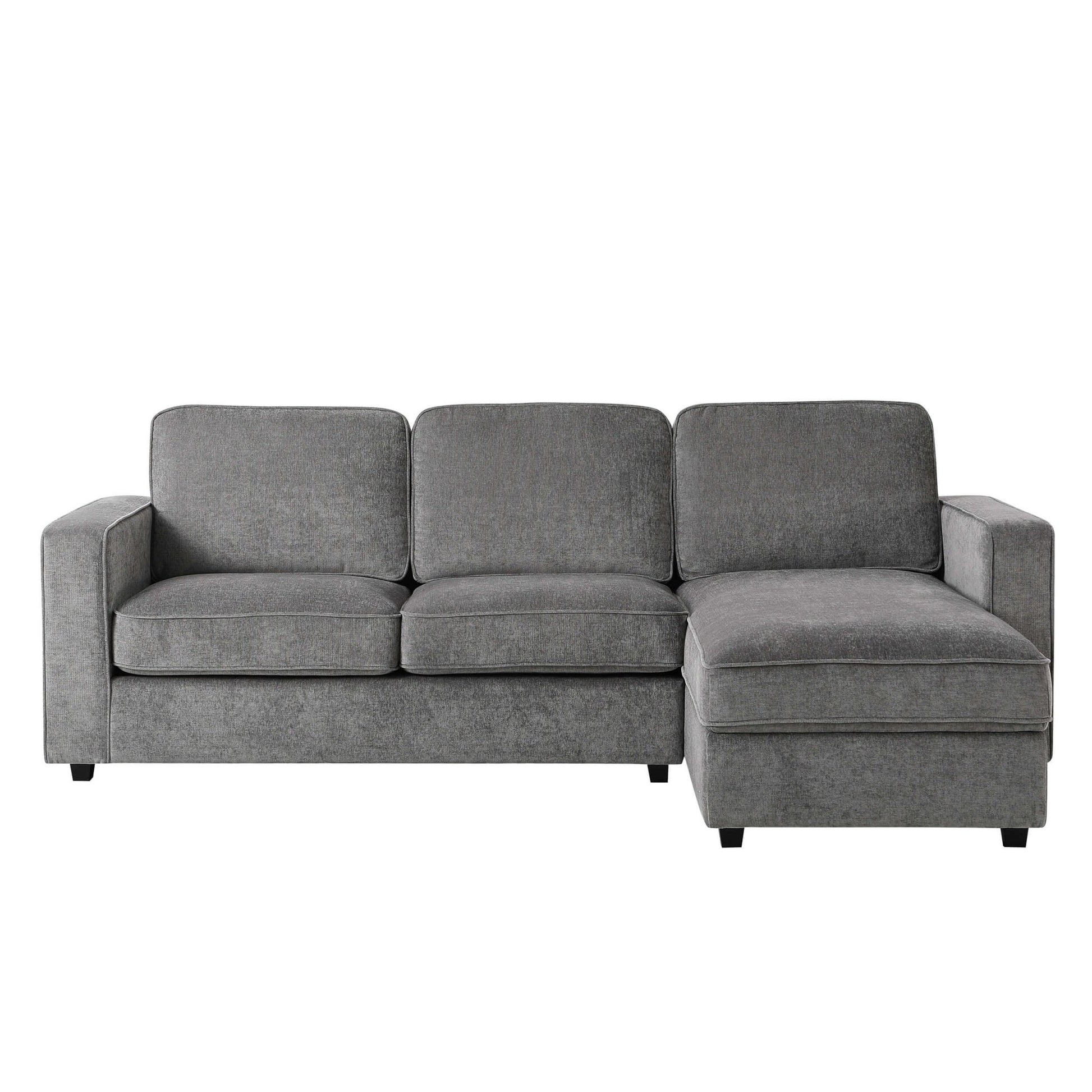 Soho Right Hand Storage Chaise Sofa - Grey - DUSK