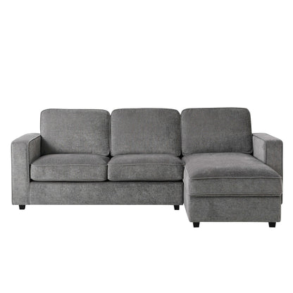 Soho Right Hand Storage Chaise Sofa - Grey - DUSK