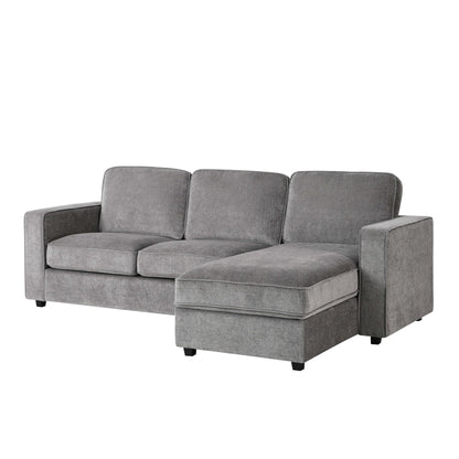 Soho Right Hand Storage Chaise Sofa - Grey - DUSK