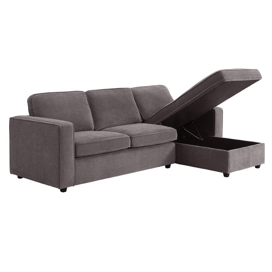 Soho Right Hand Storage Chaise Sofa - Grey - DUSK