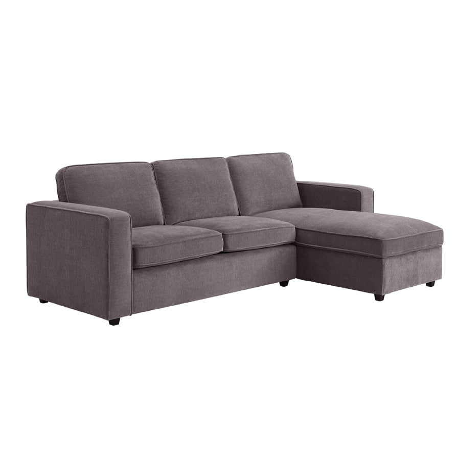 Soho Right Hand Storage Chaise Sofa - Grey - DUSK