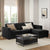 Soho Right Hand Storage Chaise Sofa - Ink - DUSK