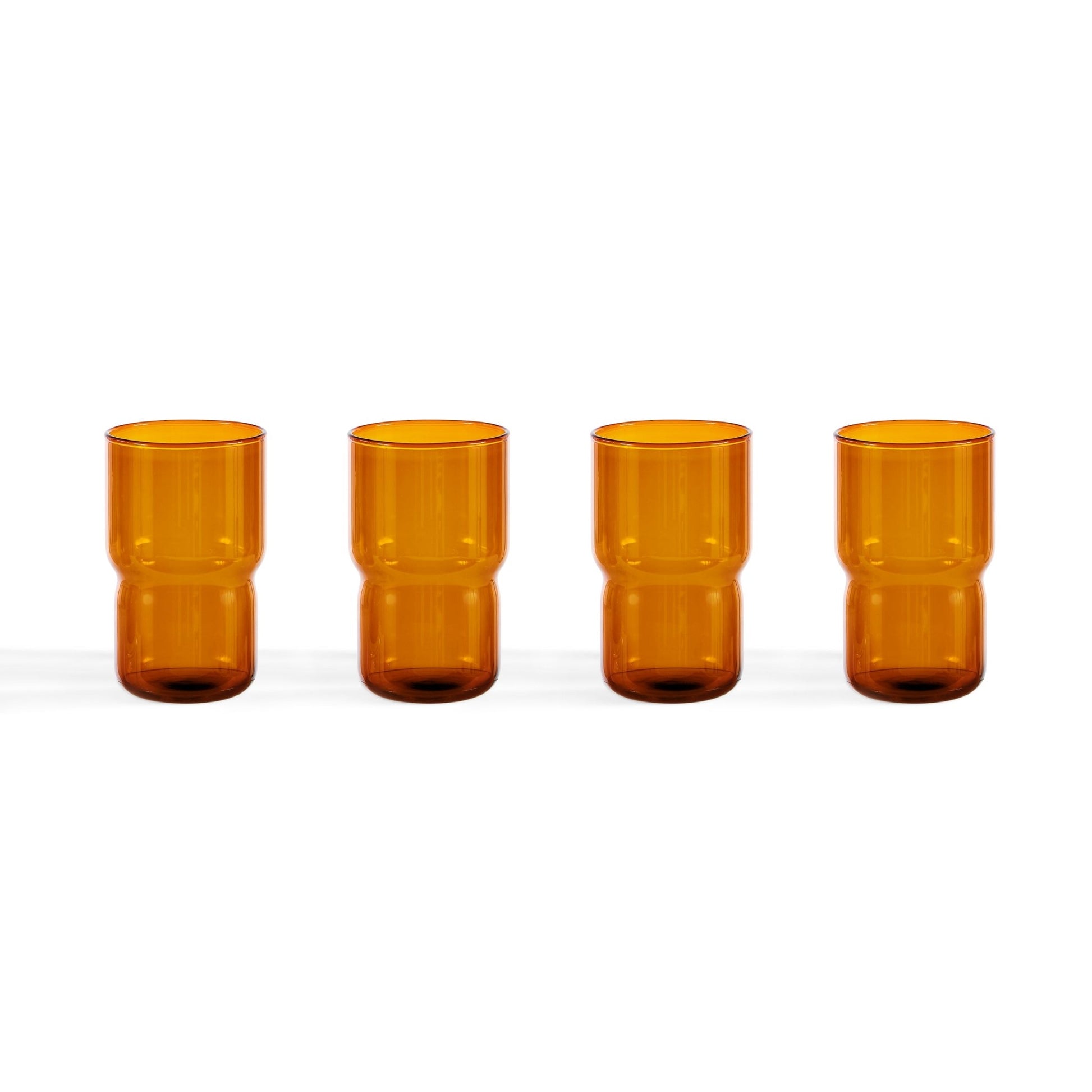 Sonne Colour Glass Highballs - Set of 4 - Amber - DUSK