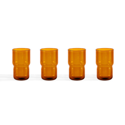 Sonne Colour Glass Highballs - Set of 4 - Amber - DUSK