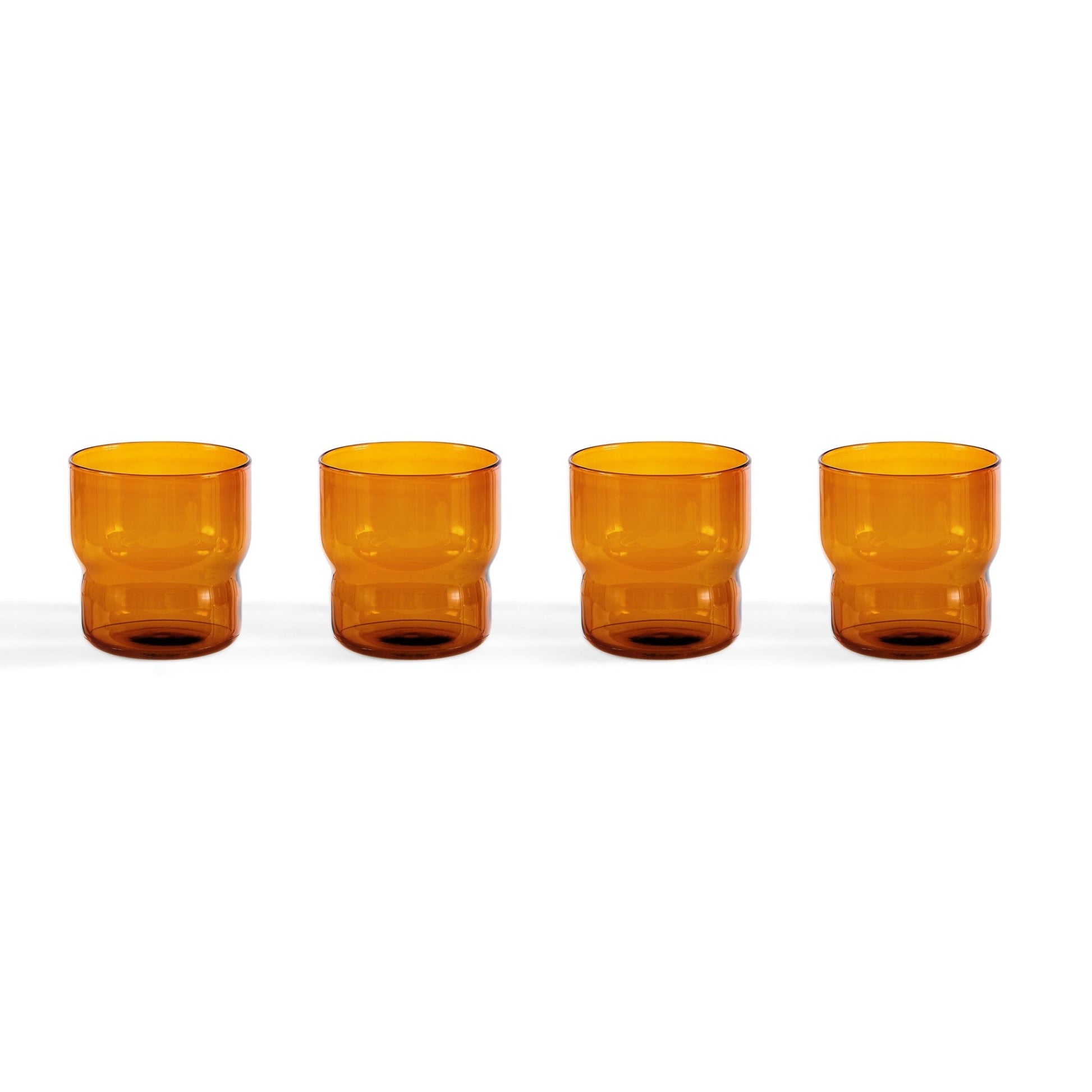 Sonne Colour Glass Tumblers - Set of 4 - Amber - DUSK