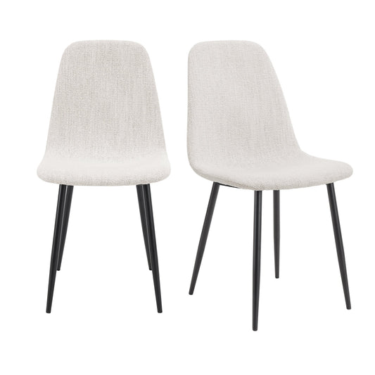 Sophia Set of 2 Dining Chairs - Boucle - Ivory - DUSK