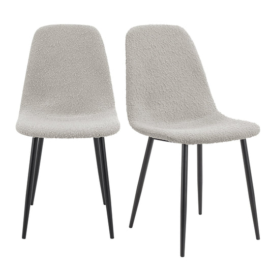 Sophia Set of 2 Dining Chairs - Boucle - Taupe - DUSK