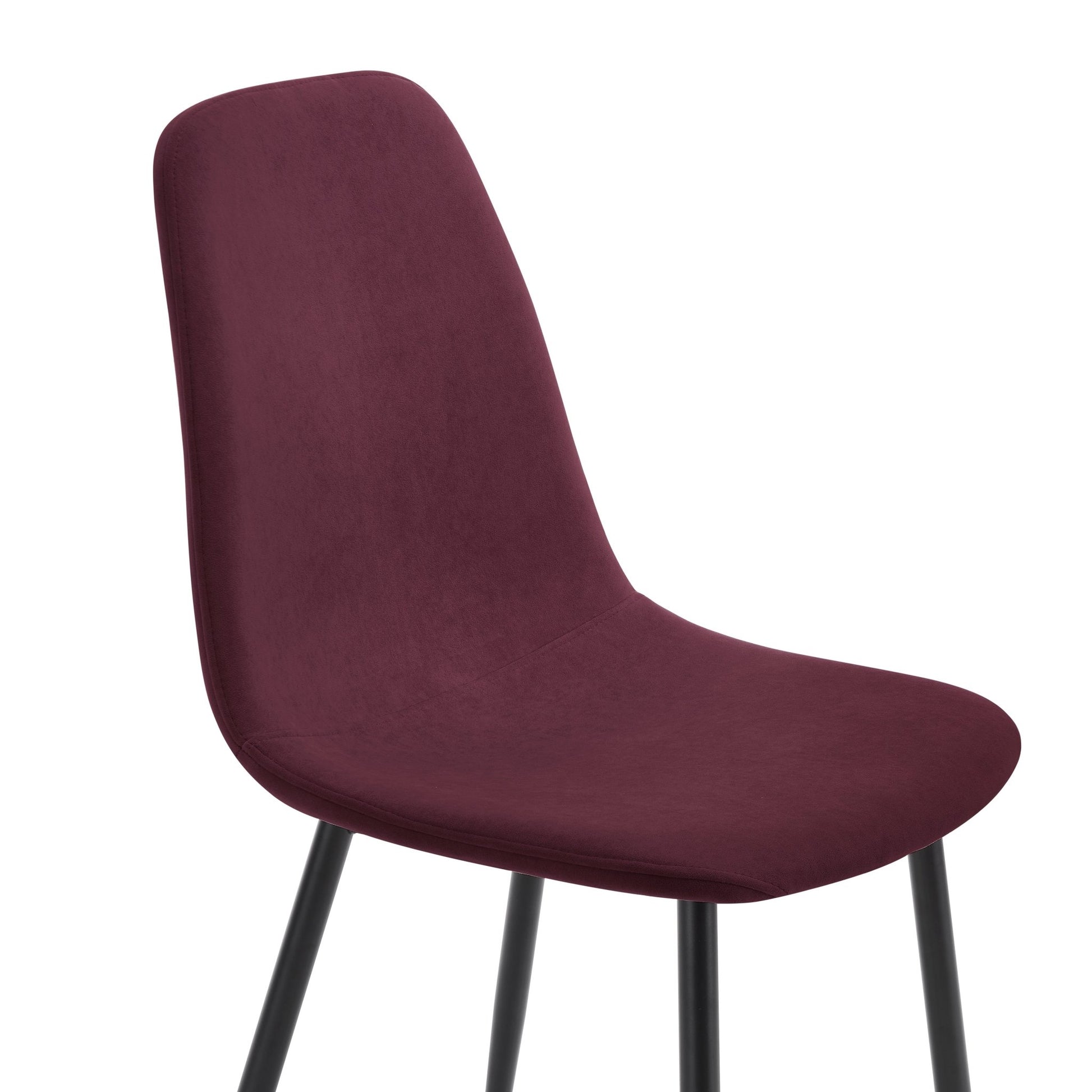 Sophia Set of 2 Dining Chairs - Velvet - Berry - DUSK