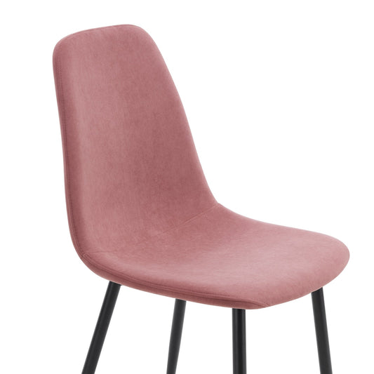 Sophia Set of 2 Dining Chairs - Velvet - Pink - DUSK