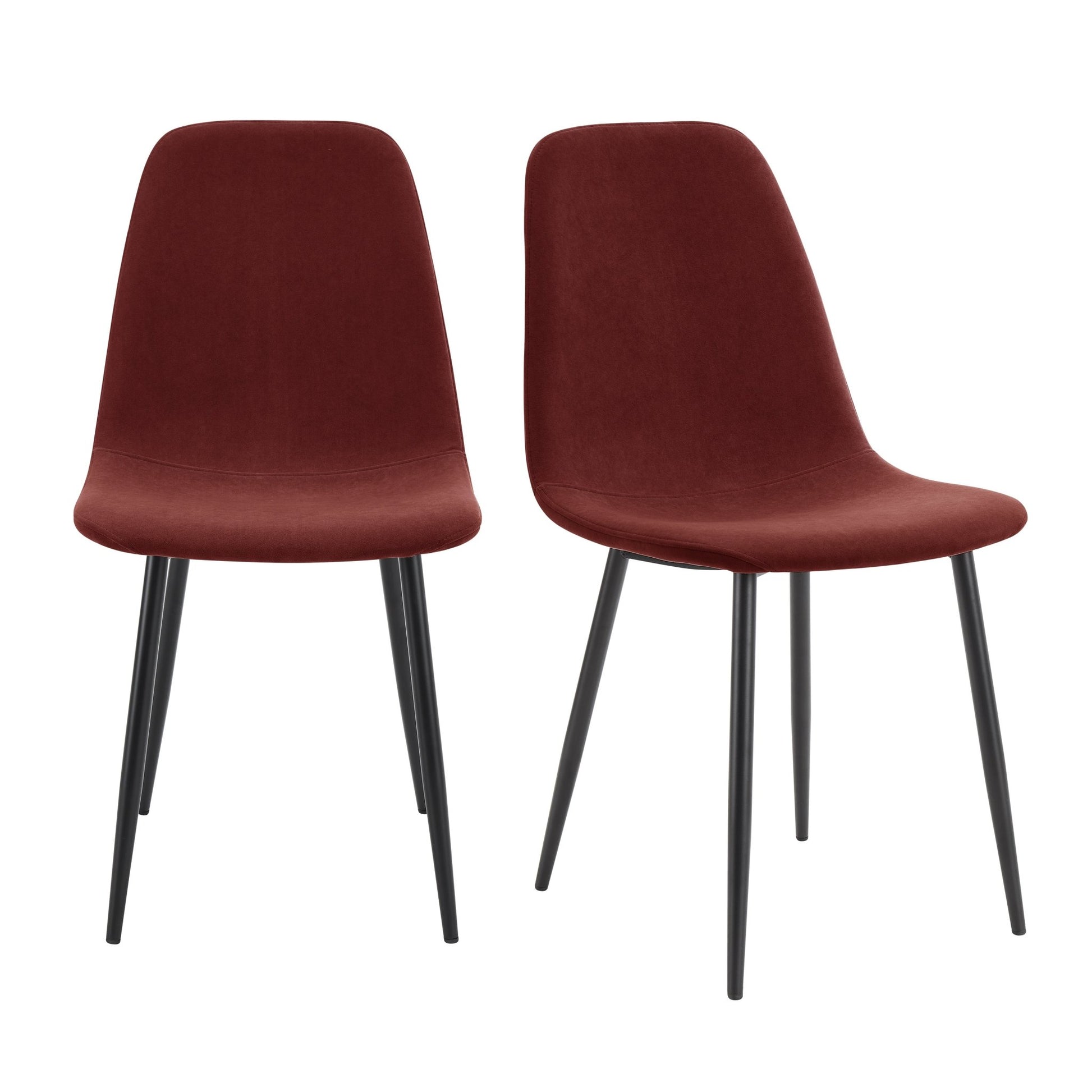 Sophia Set of 2 Dining Chairs - Velvet - Rust - DUSK