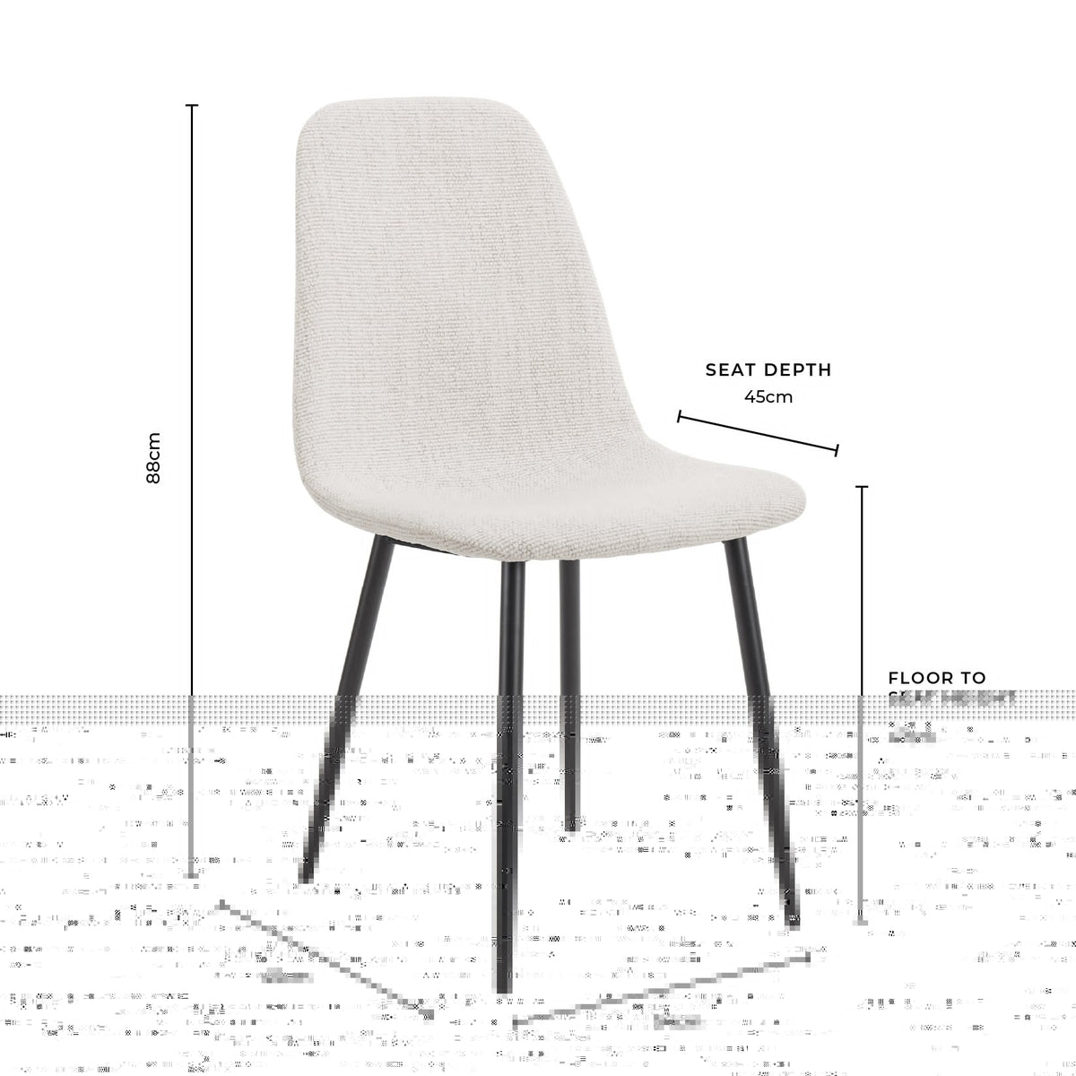 Sophia Set of 2 Dining Chairs - Velvet - Teal Blue - DUSK
