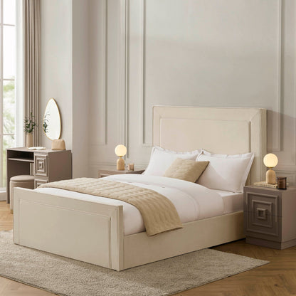 Sorrento Ottoman Storage Bed - Ecru/White - DUSK
