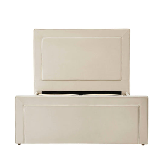 Sorrento Ottoman Storage Bed - Ecru/White - DUSK