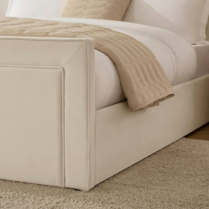Sorrento Ottoman Storage Bed - Ecru/White - DUSK