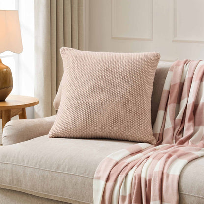 St Ives Knit Sofa Cushion Cover - Ballet Slipper - DUSK