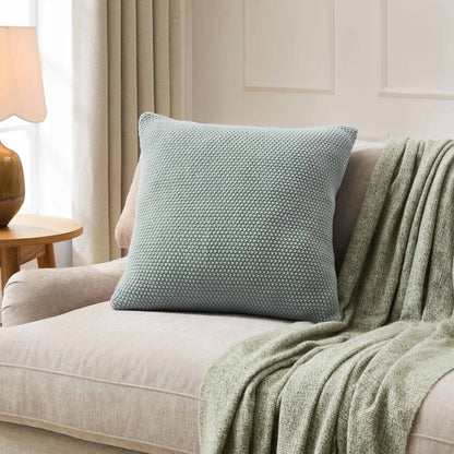 St Ives Knit Sofa Cushion Cover - Dusty Blue - DUSK