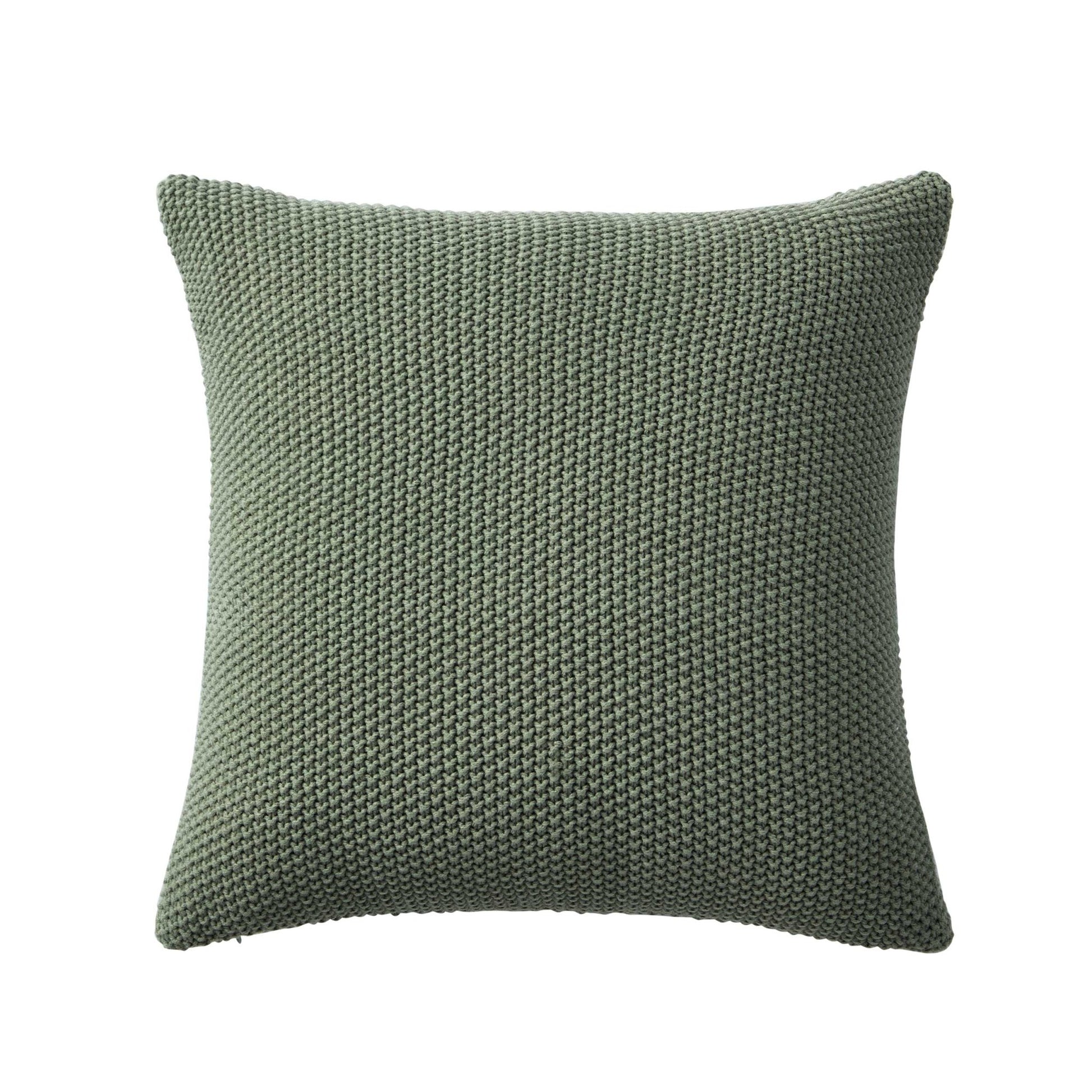 St Ives Knit Sofa Cushion Cover - Green - DUSK
