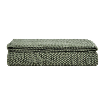 St Ives Knit Sofa Throw - Green - DUSK