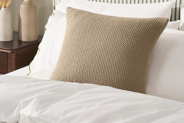 St Ives Light Weight Knit Cushion Cover - Taupe - DUSK