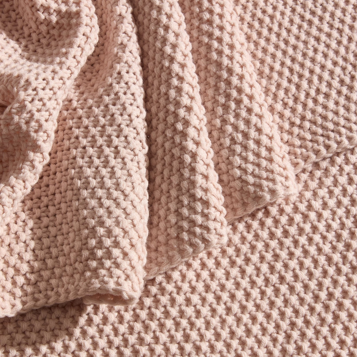 St Ives Lightweight Knit Sofa Throw - Ballet Slipper - DUSK