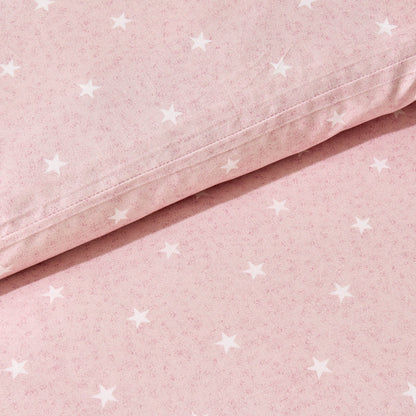 Star 100% Cotton Duvet Cover & Pillowcase set - Light Pink - DUSK
