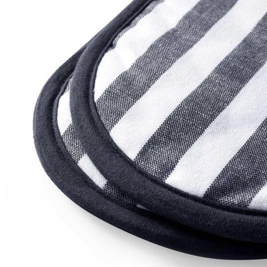 Stripe Double Oven Glove - Navy - DUSK