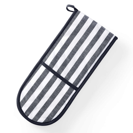 Stripe Double Oven Glove - Navy - DUSK