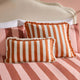 Stripe Frill Edge Cushion Cover - Burnt Orange - DUSK