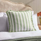Stripe Frill Edge Cushion Cover - Sage - DUSK