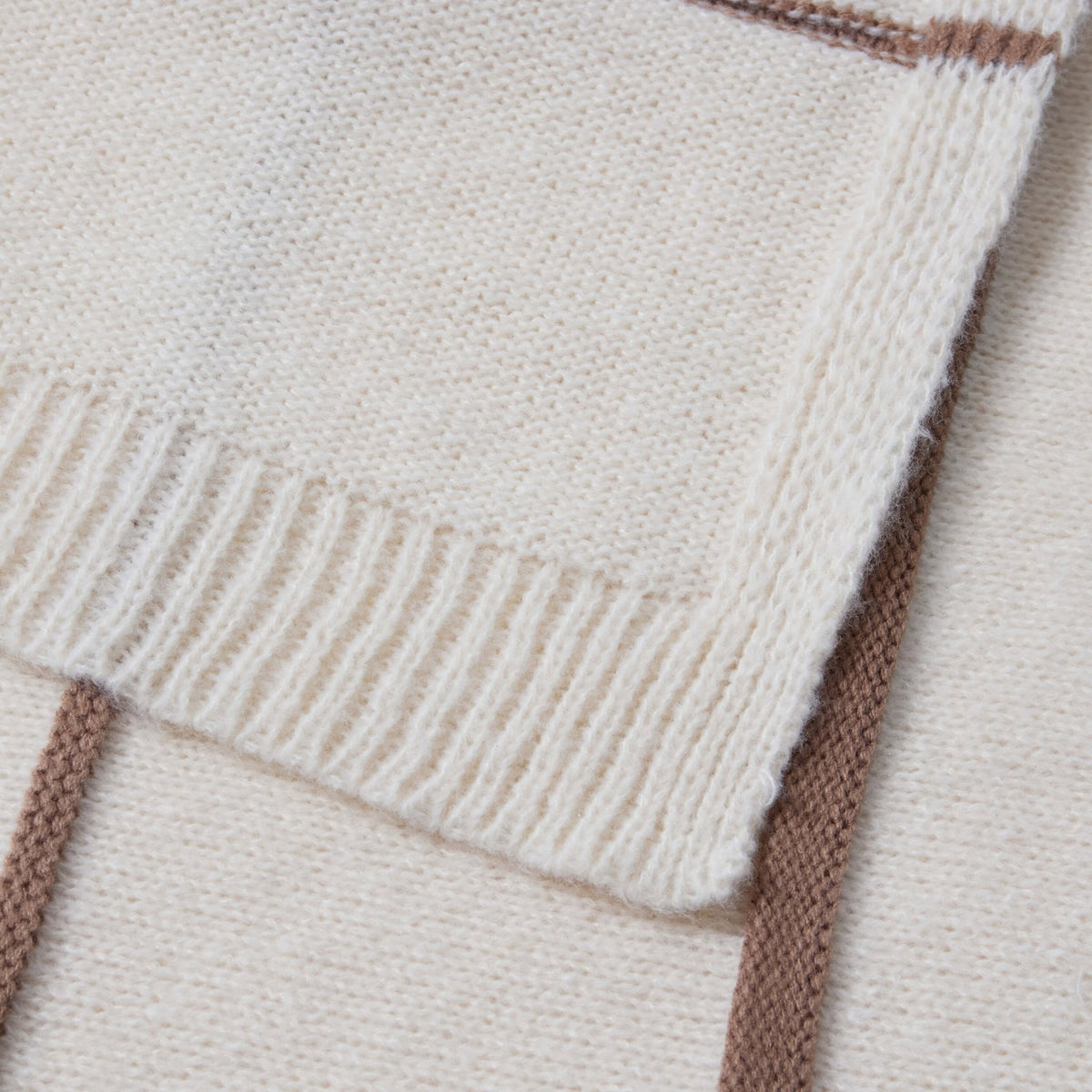 Stripe Knit Sofa Throw - Taupe - DUSK