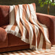 Stripe Sofa Throw - Burnt Orange - DUSK