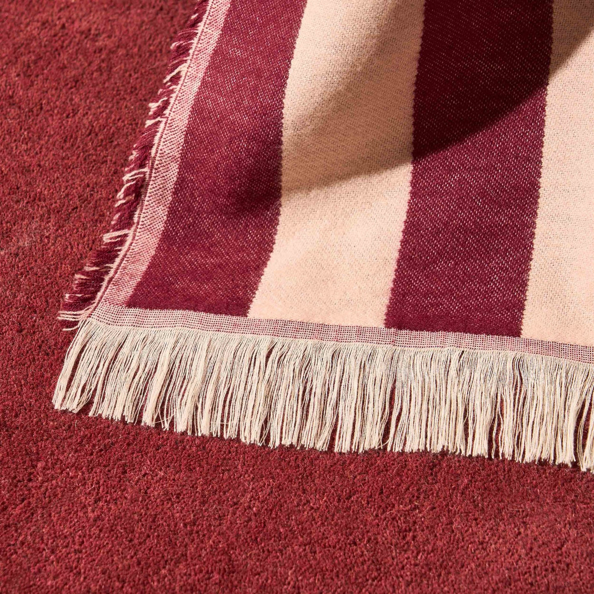 Stripe Sofa Throw - Pink - DUSK