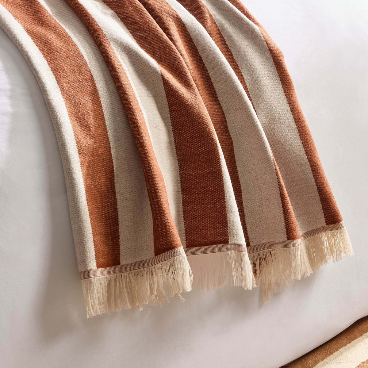 Stripe Throw - Burnt Orange - DUSK