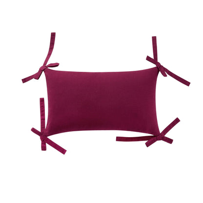 Sunny Bow 100% Cotton Sofa Cushion Cover - Deep Raspberry - DUSK