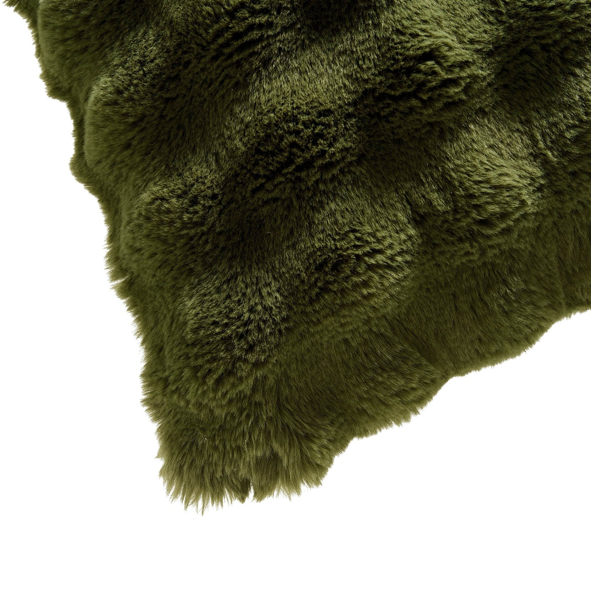 Super Soft Bobble Faux Fur Cushion Cover - Green - DUSK