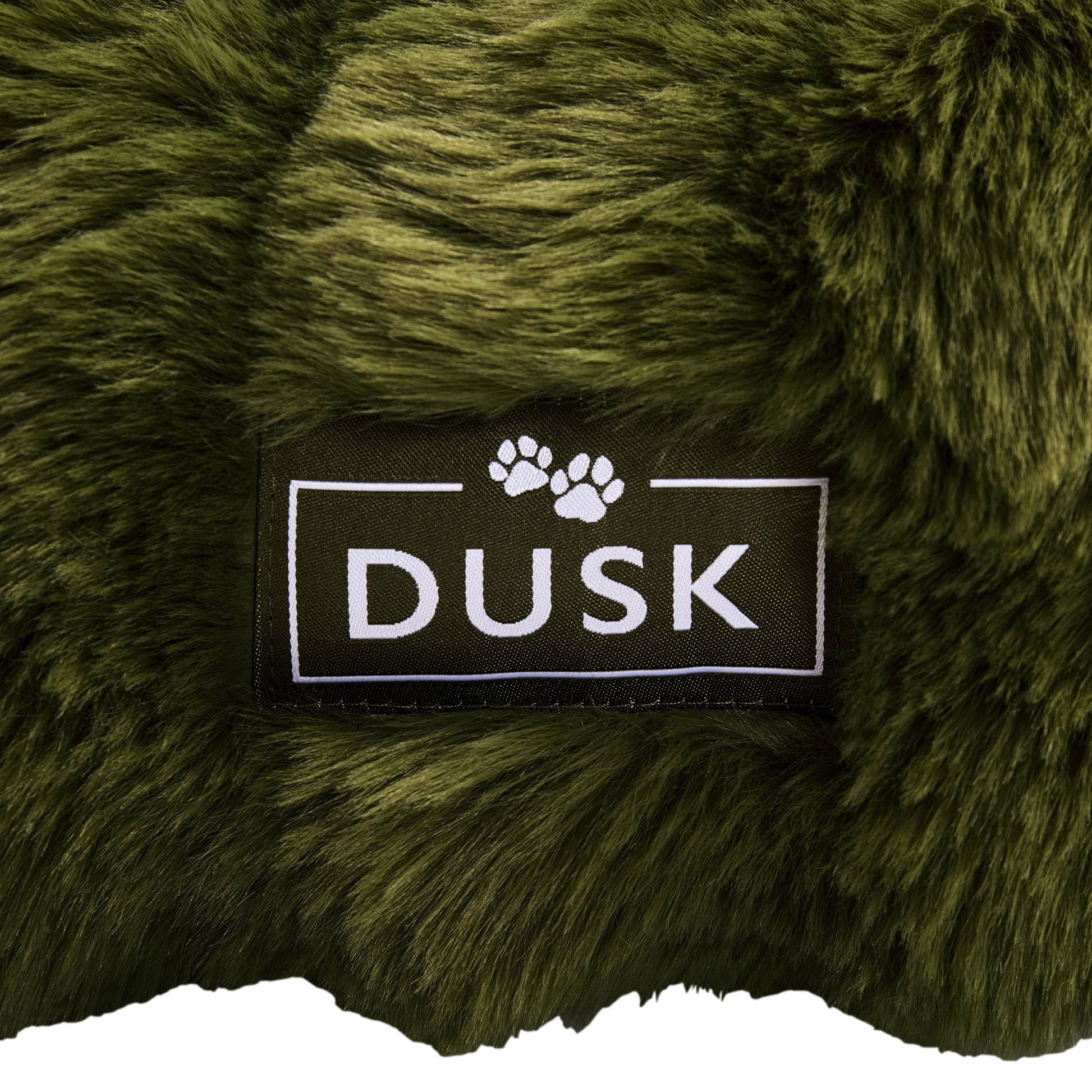 Super Soft Bobble Faux Fur Pillow Dog Bed - Forest Green - DUSK