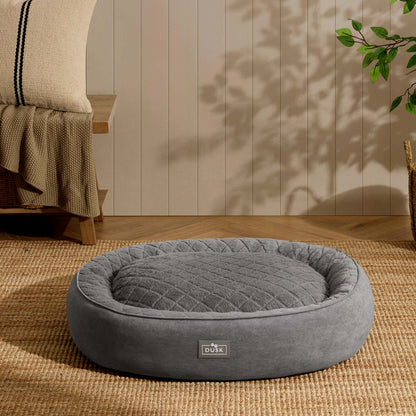 Super Soft Faux Fur Dog Bed - Charcoal - DUSK