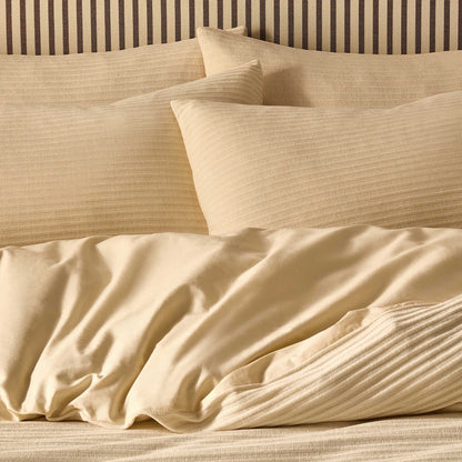 Super Soft Jacquard Chenille Duvet Cover & Pillowcase Set - Off White - DUSK
