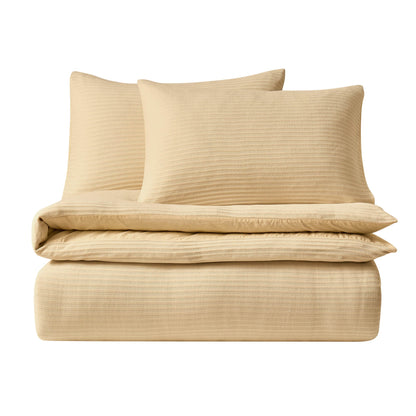 Super Soft Jacquard Chenille Duvet Cover & Pillowcase Set - Off White - DUSK