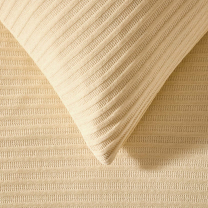 Super Soft Jacquard Chenille Duvet Cover & Pillowcase Set - Off White - DUSK