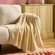 Super Soft Marled Tassel Sofa Throw - Butter Yellow - DUSK